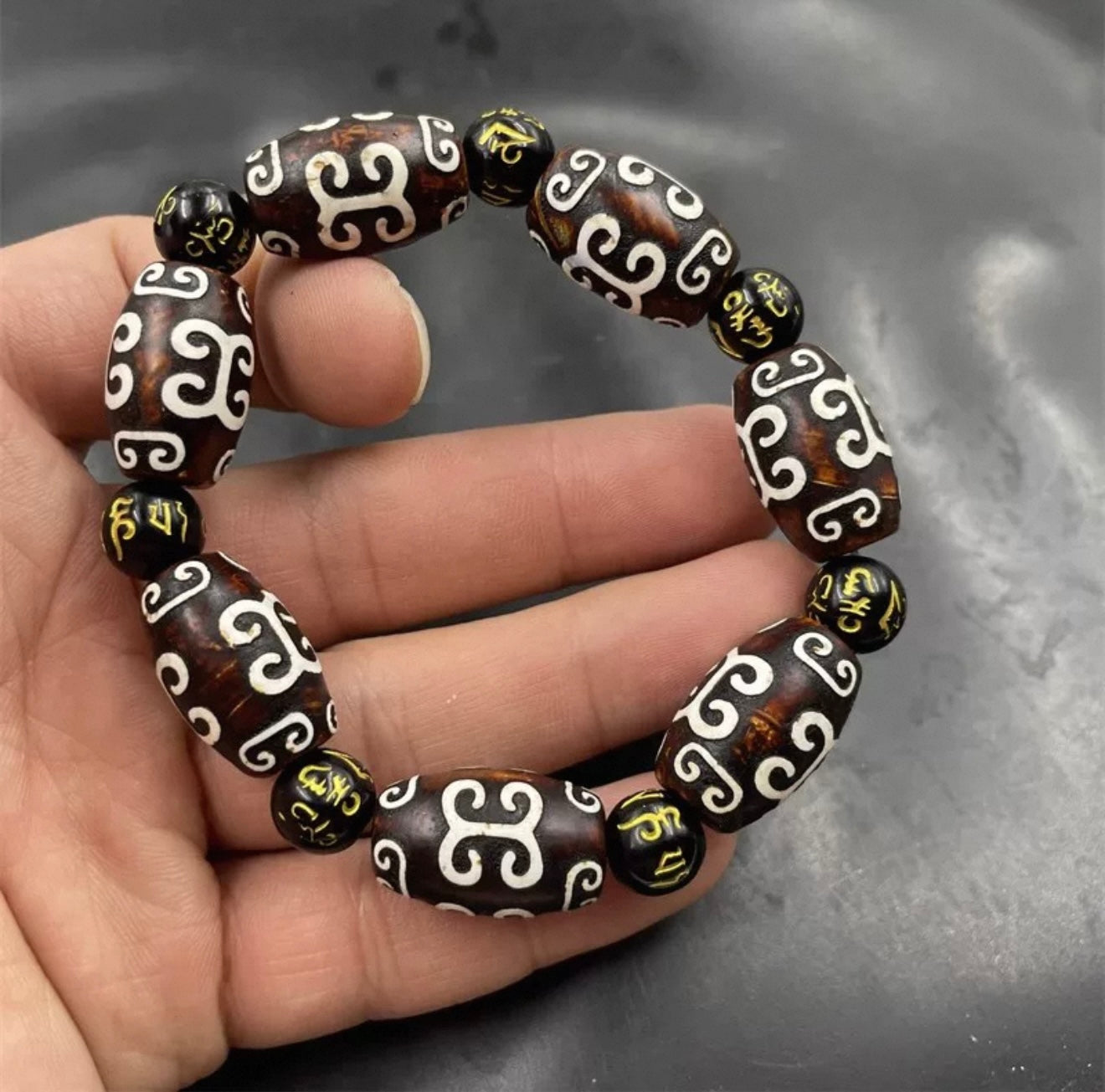 Dzi Bead Bracelet for Peace and Protection