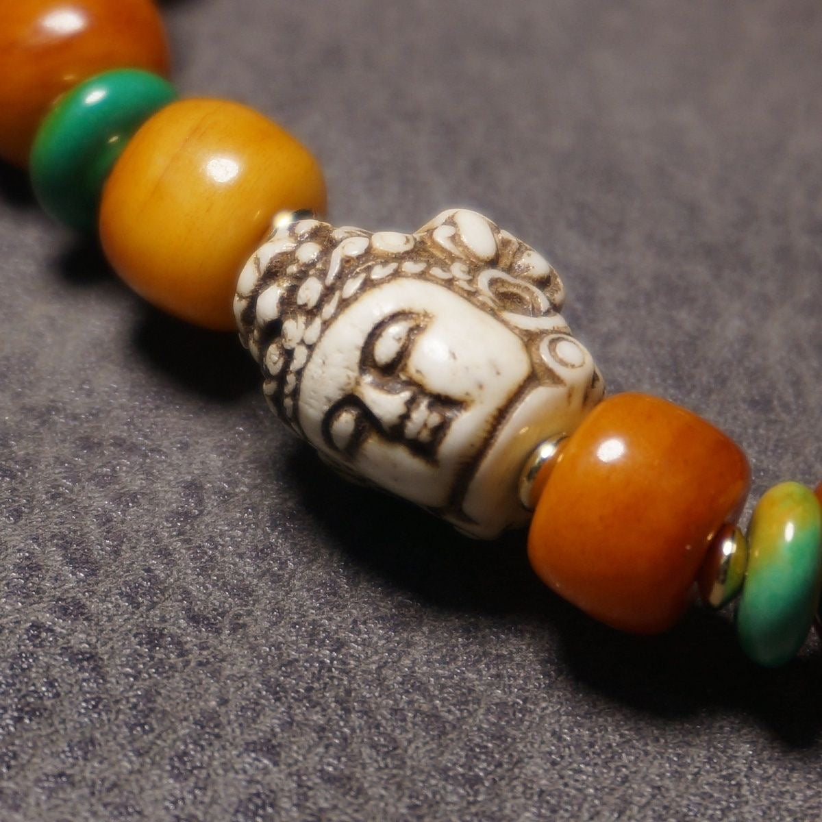 Tibetan - style Bodhi bracelet with yak bone beads, blessed by the Buddha