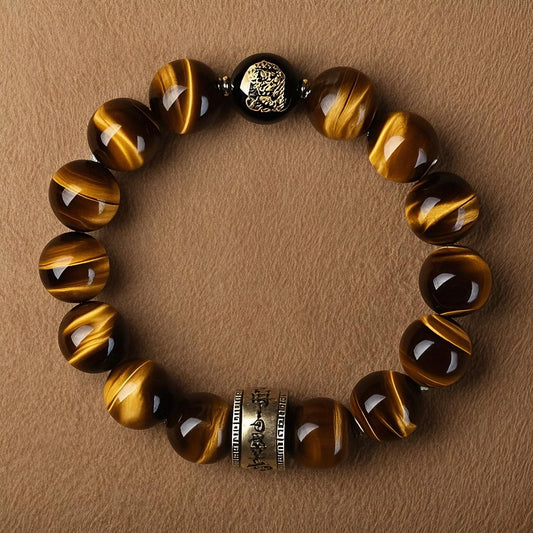 Tibetan-style Five-Elements Earth Spirit Pearl Bracelet: The Profound Earth Bears Virtue, and the Female Principle (Kun) Ensures Everlasting Prosperity.