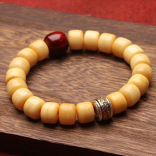 Tibetan-Style Natural Yak Bone Bracelet