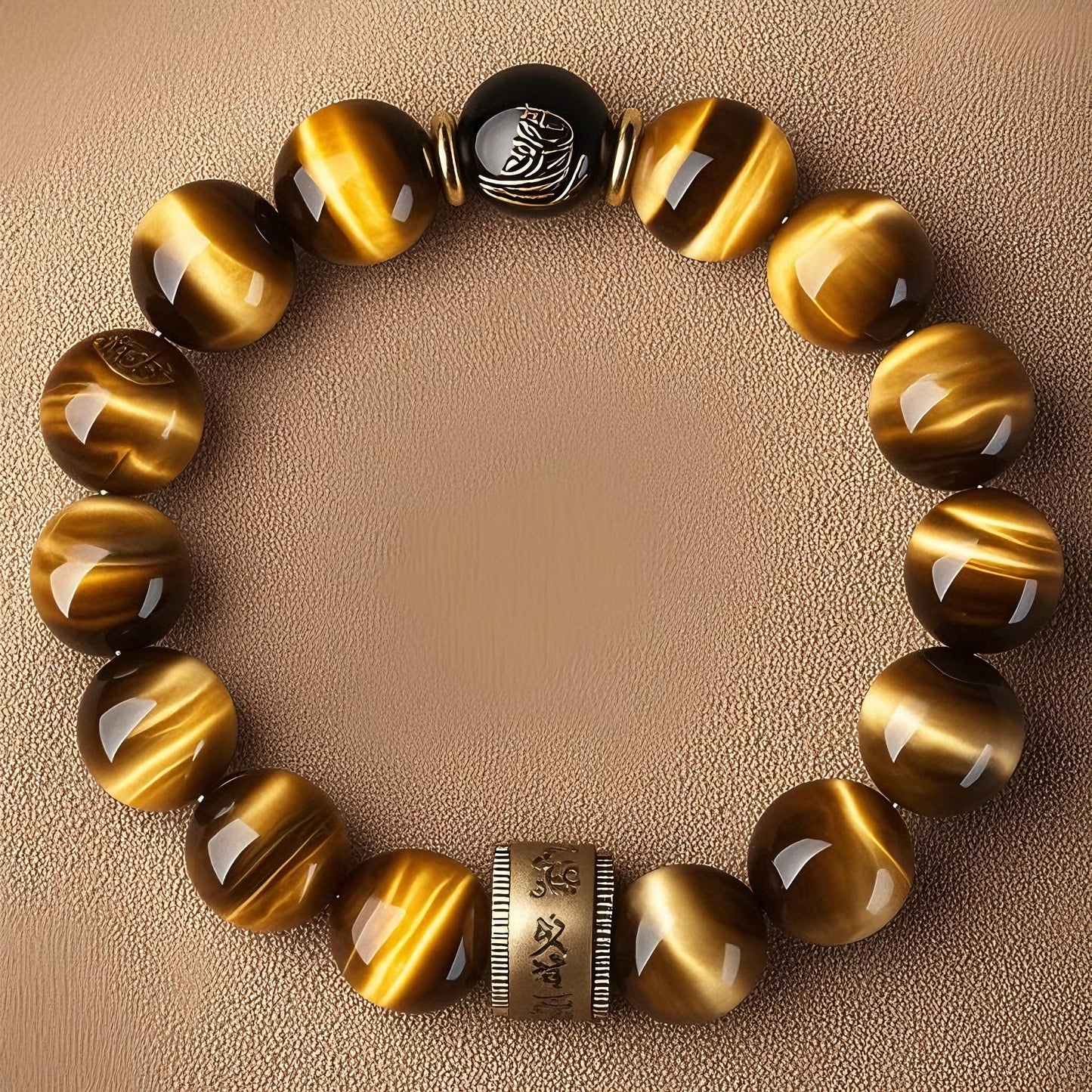 Tibetan-style Five-Elements Golden Spirit Pearl Bracelet: The Essence of Gilded Gold, Gathering Wealth and Stabilizing Luck